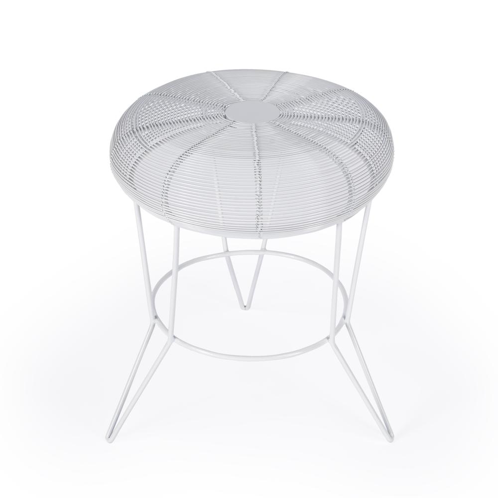 Company Allen Decorative Wire Side Table, White. Picture 1