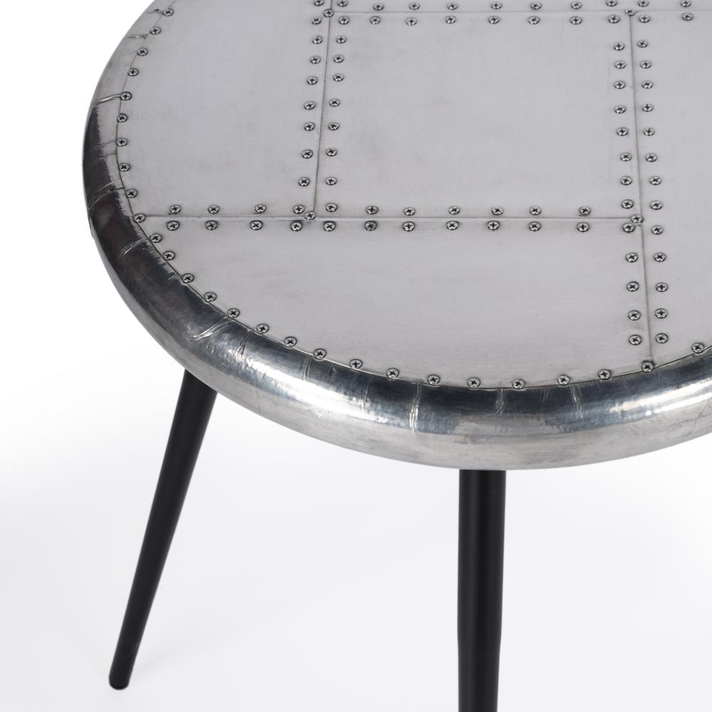 Company Midway Aviator Metal Side Table, Silver. Picture 4