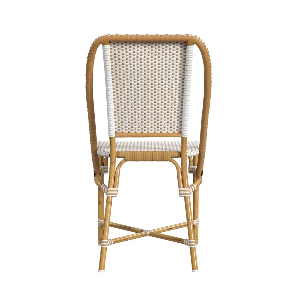 Company Tobias Outdoor Rattan Dining Chair, Beige and White. Picture 4