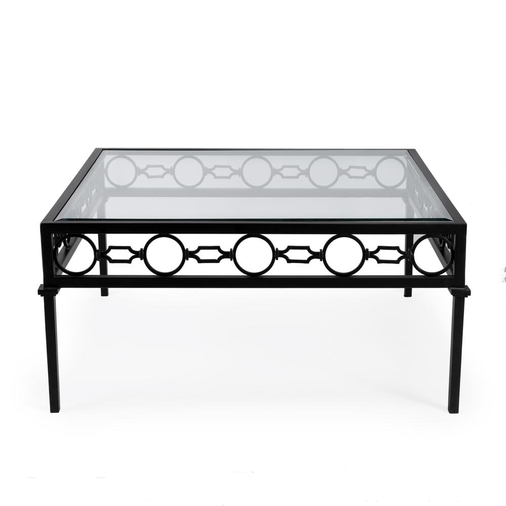Company Southport Iron Outdoor Coffee Table, Black. Picture 2