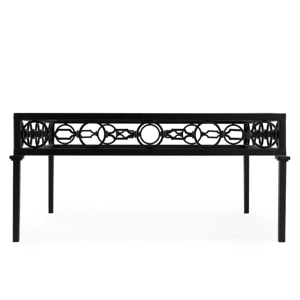 Company Southport Iron Outdoor Coffee Table, Black. Picture 3