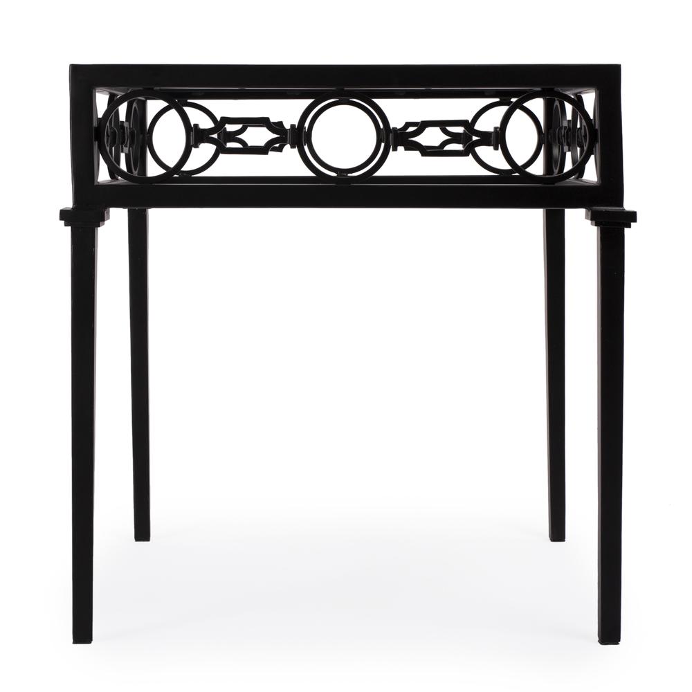 Company Southport Iron Outdoor End Table, Black. Picture 3