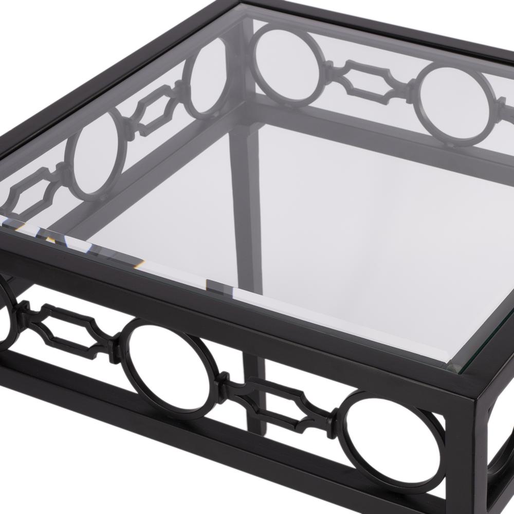 Company Southport Iron Outdoor End Table, Black. Picture 4