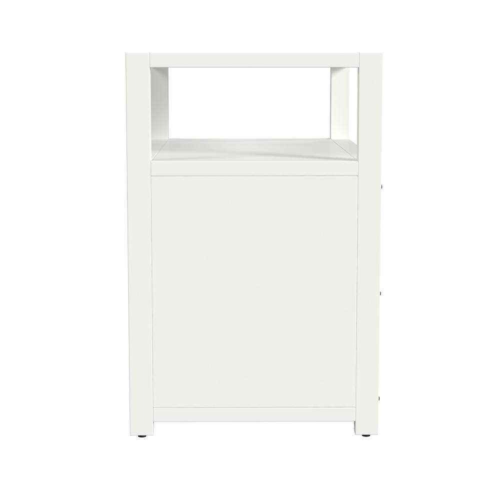 Company Lark 2 Drawer Wide Nightstand, White. Picture 3