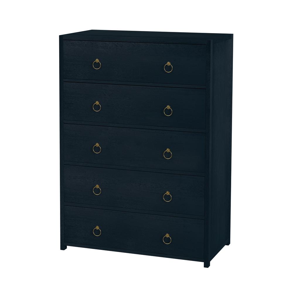 Company Lark 5 Drawer Dresser, Navy Blue. Picture 1