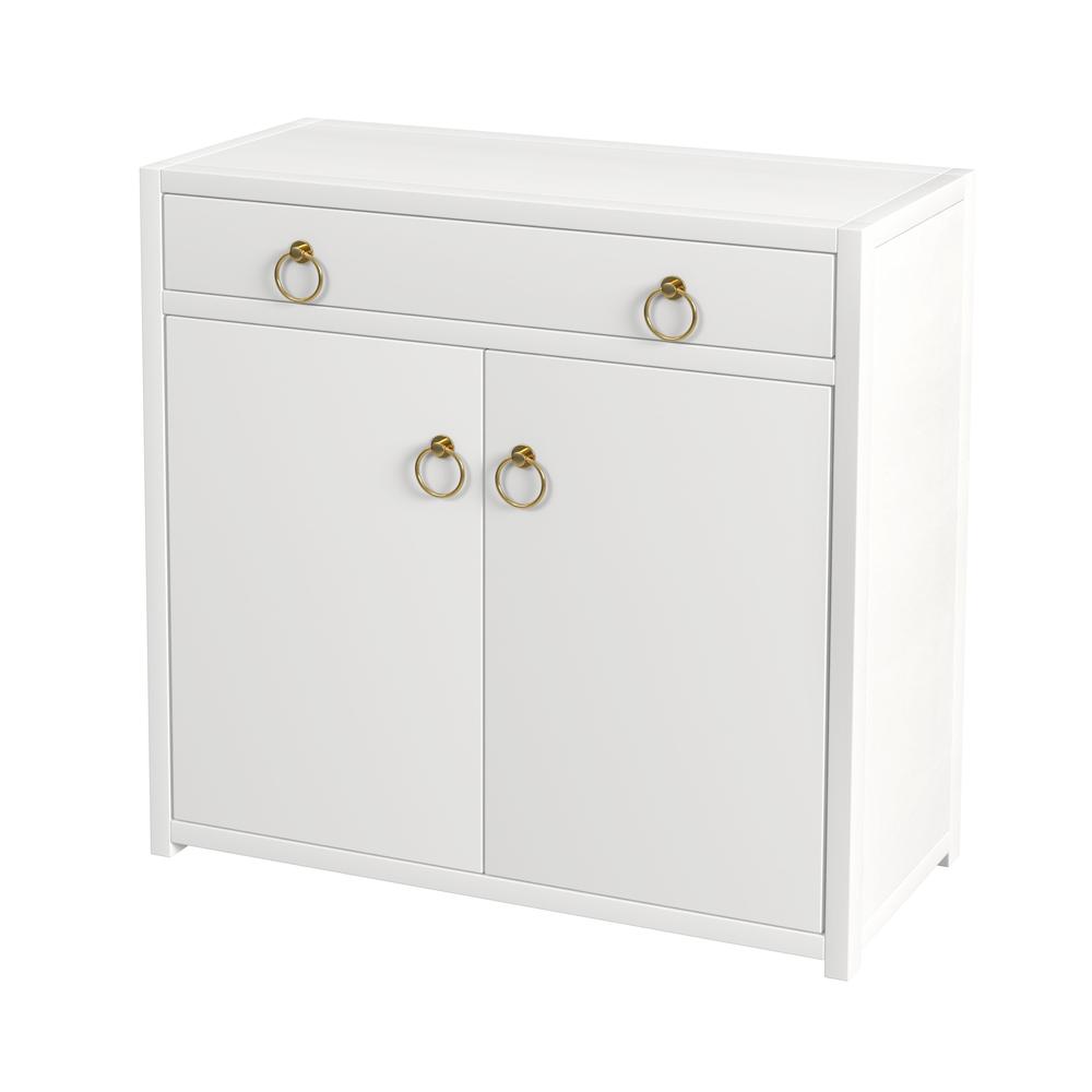 Company Lark 2 Door Cabinet with Storage, White. Picture 1