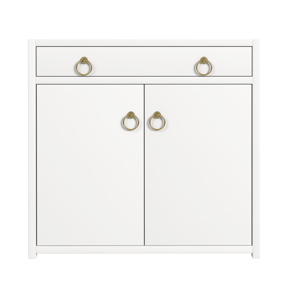 Company Lark 2 Door Cabinet with Storage, White. Picture 2