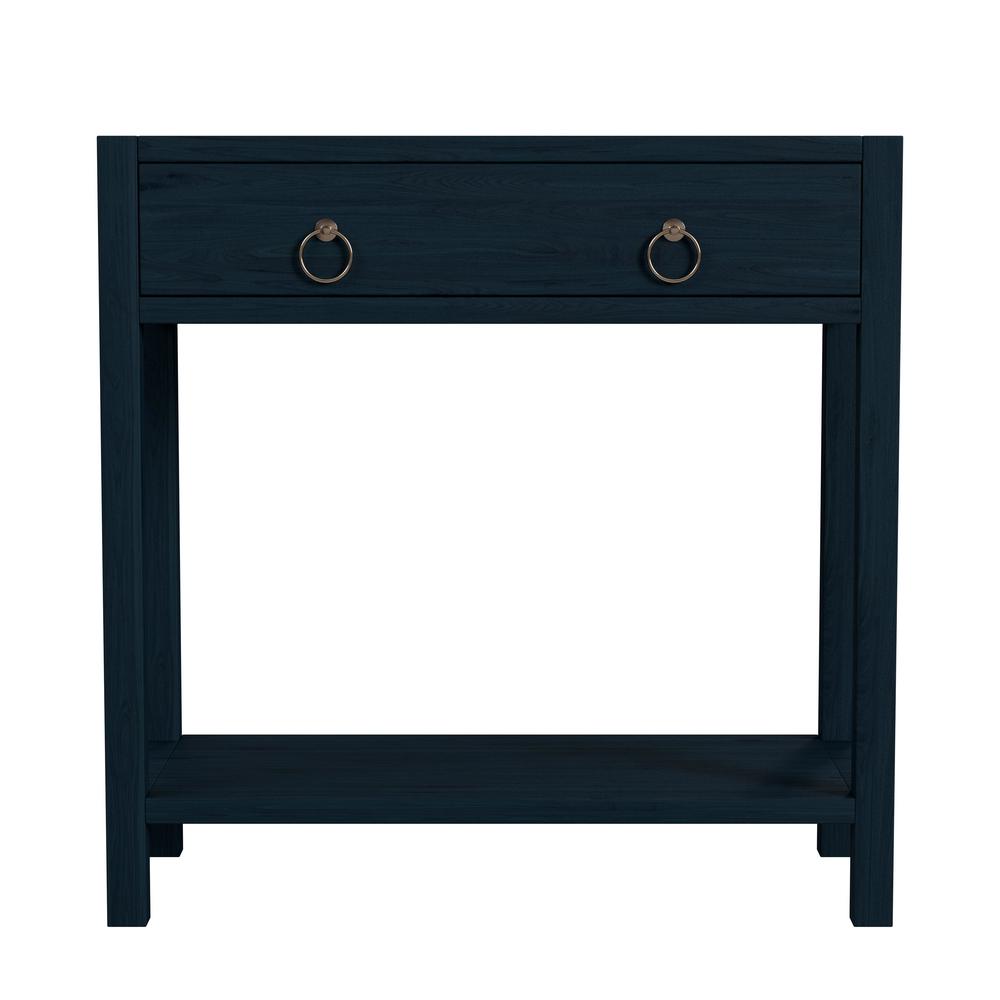 Company Lark 30" Wood 1-Drawer Nightstand, Navy Blue. Picture 2