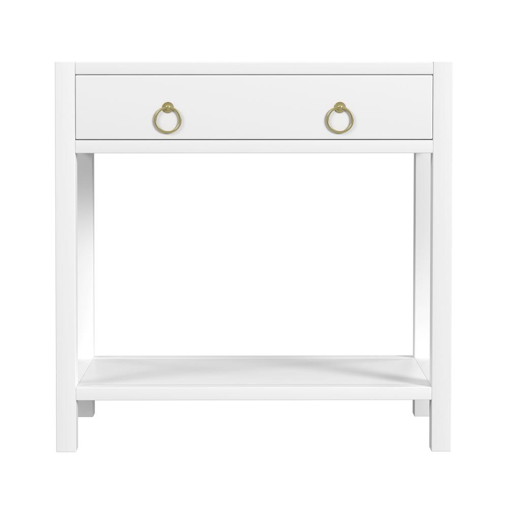 Company Lark 30" Wood 1-Drawer Nightstand, White. Picture 2