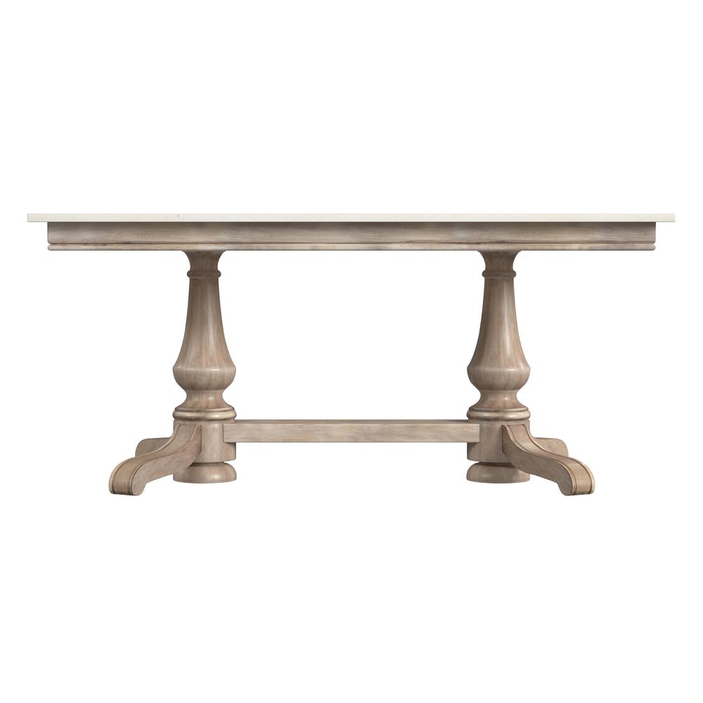 Company Danielle Rectangular Marble Dining Table, Tan/Beige. Picture 2