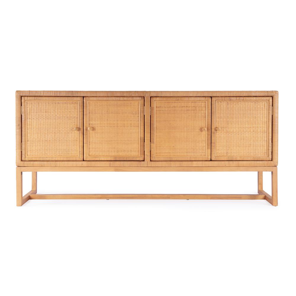 Company Captiva Rattan 4 Door 76" Sideboard, Natural. Picture 3