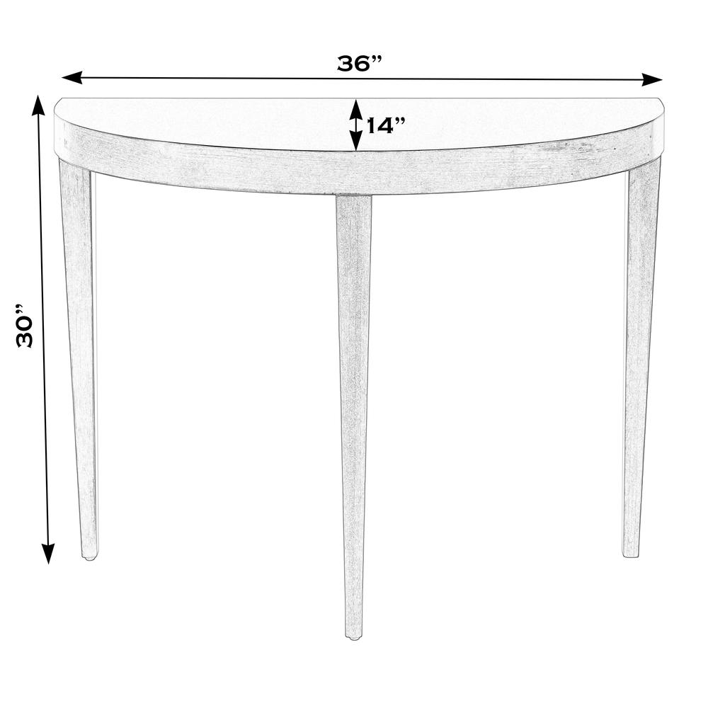 Company Ingrid 36 in. W Rectangular Console Table, White. Picture 6