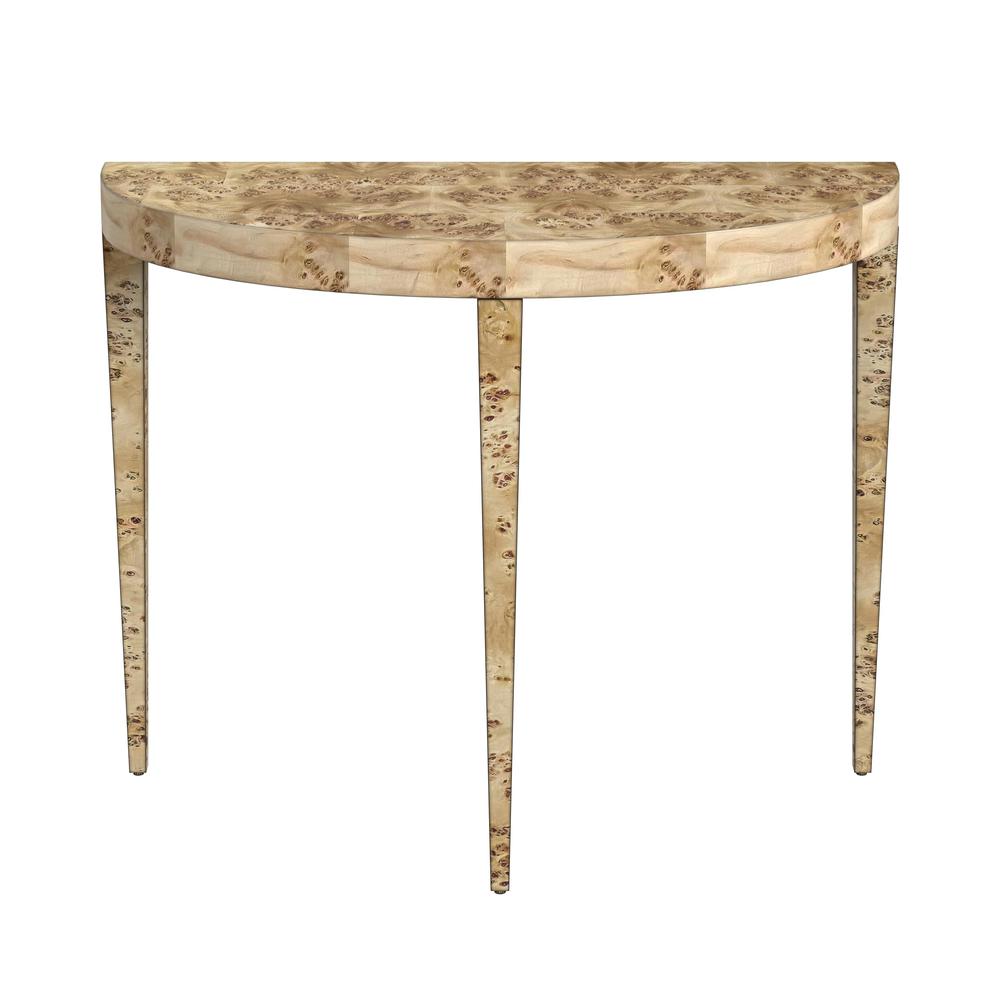 Company Ingrid Light Burl Console Table, Light Brown. Picture 1