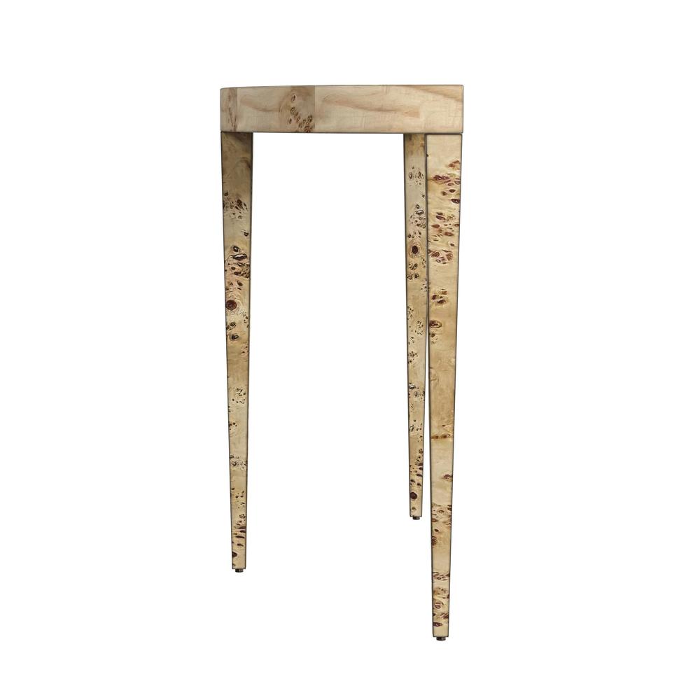 Company Ingrid Light Burl Console Table, Light Brown. Picture 3