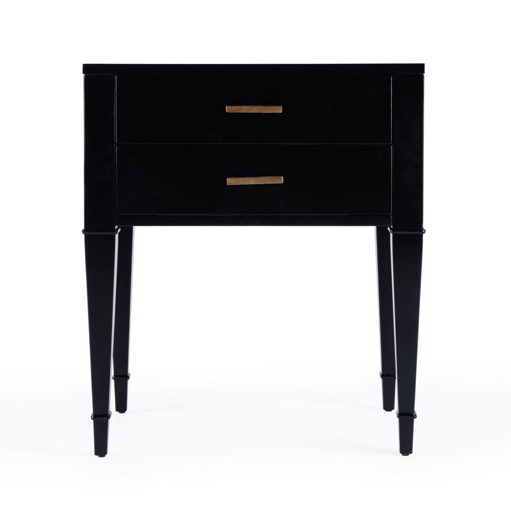 Company Kai 24 in. W Rectangular 2 Drawer End Table, Black. Picture 3