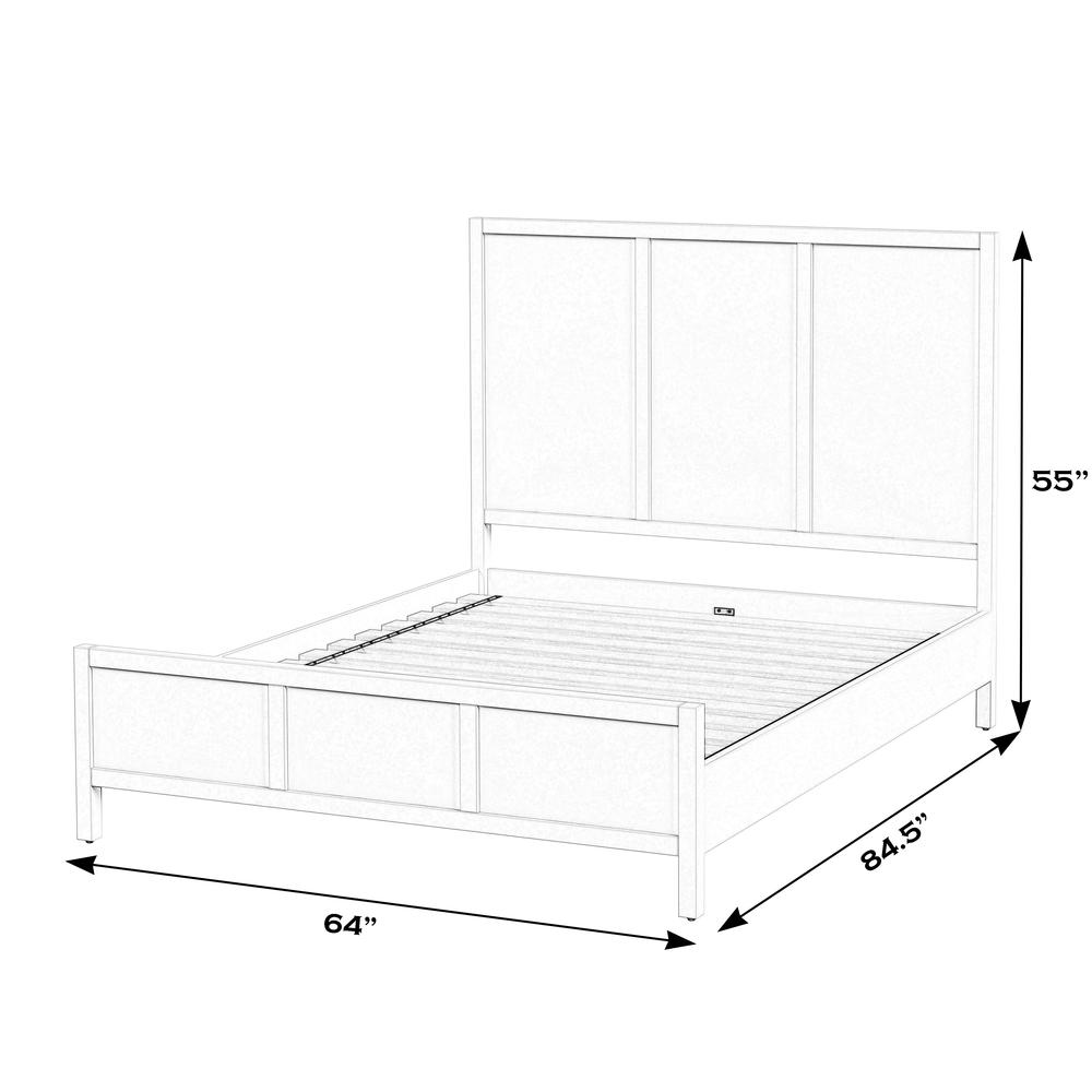 Company Lark Queen Size Bed, White. Picture 7