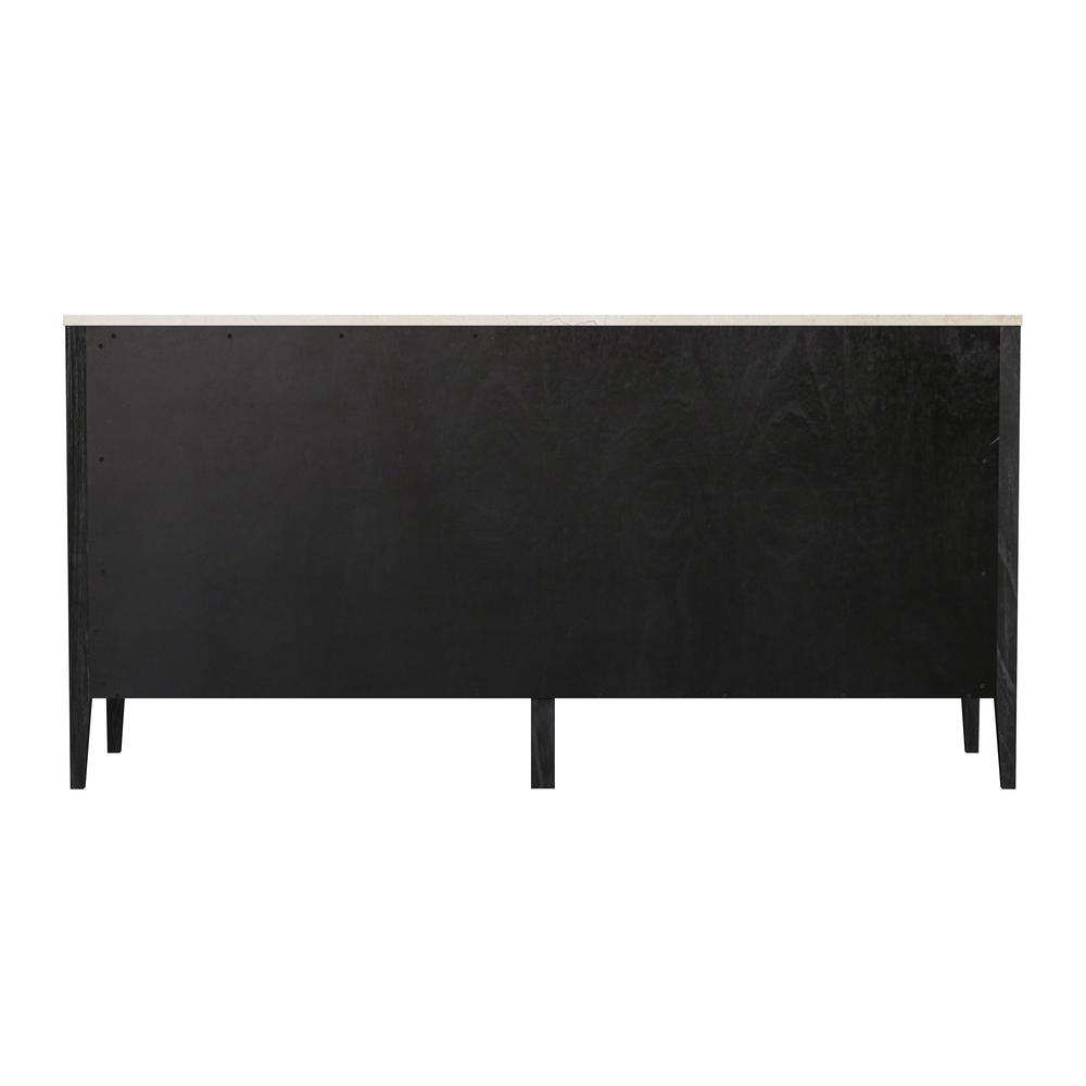 Company Mayfair 6 Drawer Wood and Marble Dresser, Black. Picture 4