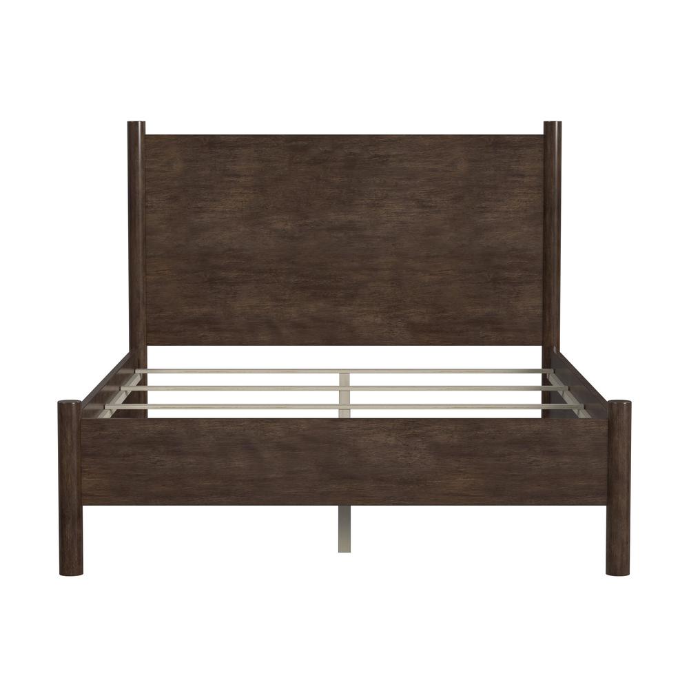 Company Lennon Rounded Leg Queen Bed, Medium Brown. Picture 2