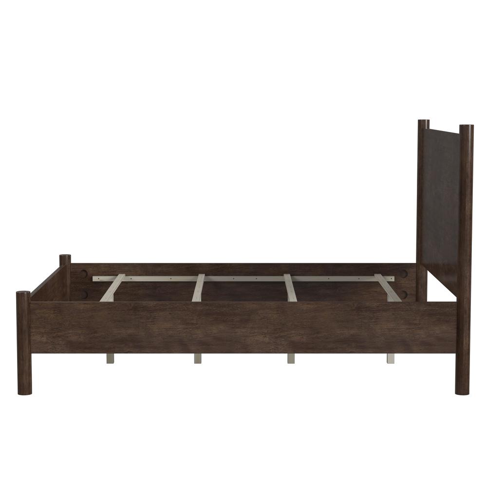 Company Lennon Rounded Leg Queen Bed, Medium Brown. Picture 3