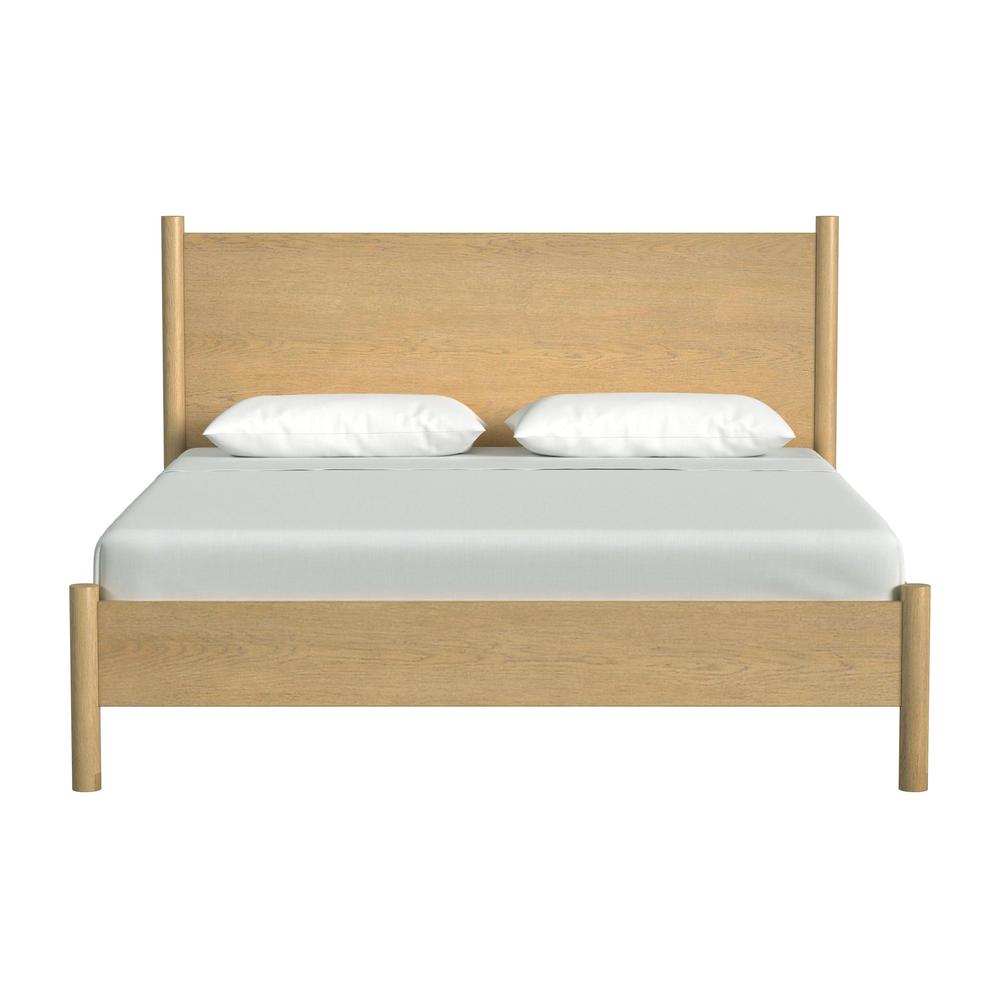 Company Lennon Rounded Leg King Bed, Light Brown. Picture 7
