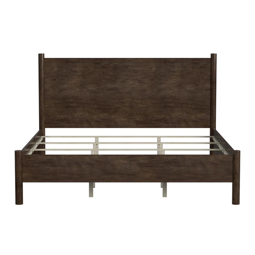 Company Lennon Rounded Leg King Bed, Medium Brown. Picture 2