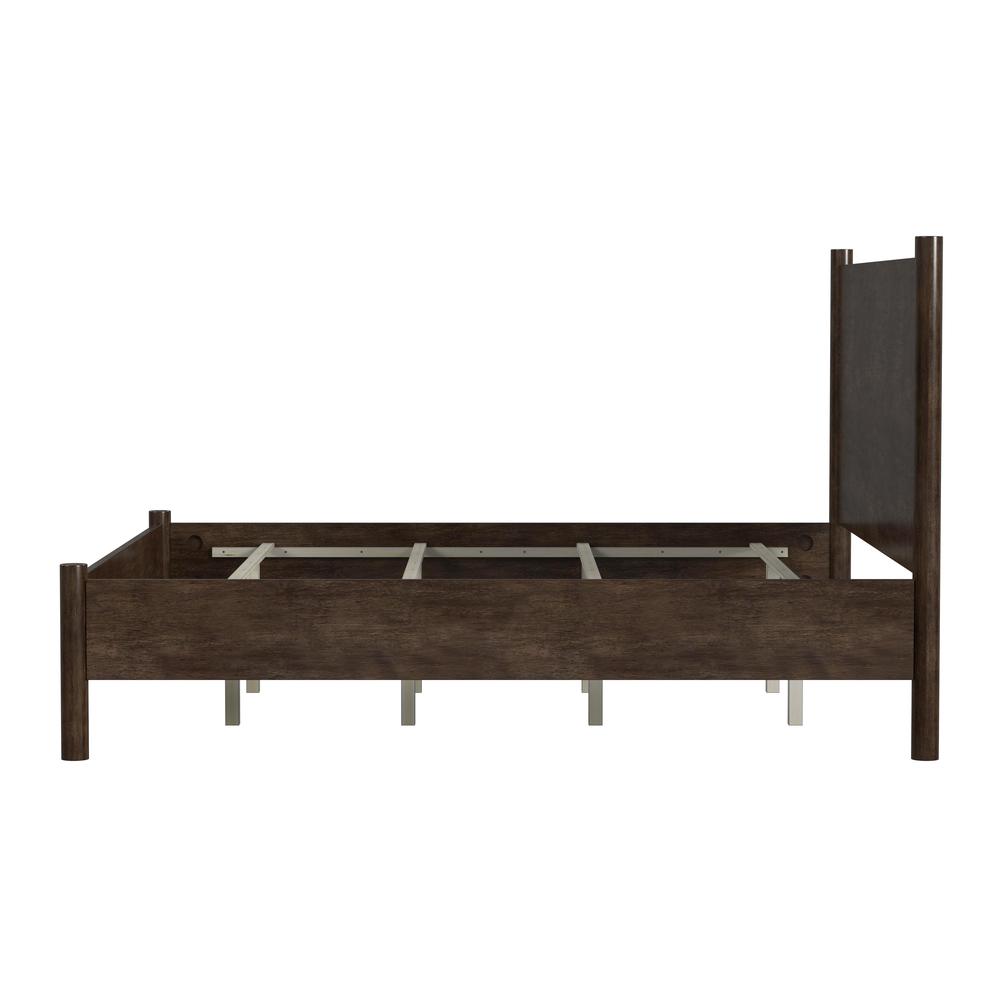 Company Lennon Rounded Leg King Bed, Medium Brown. Picture 3