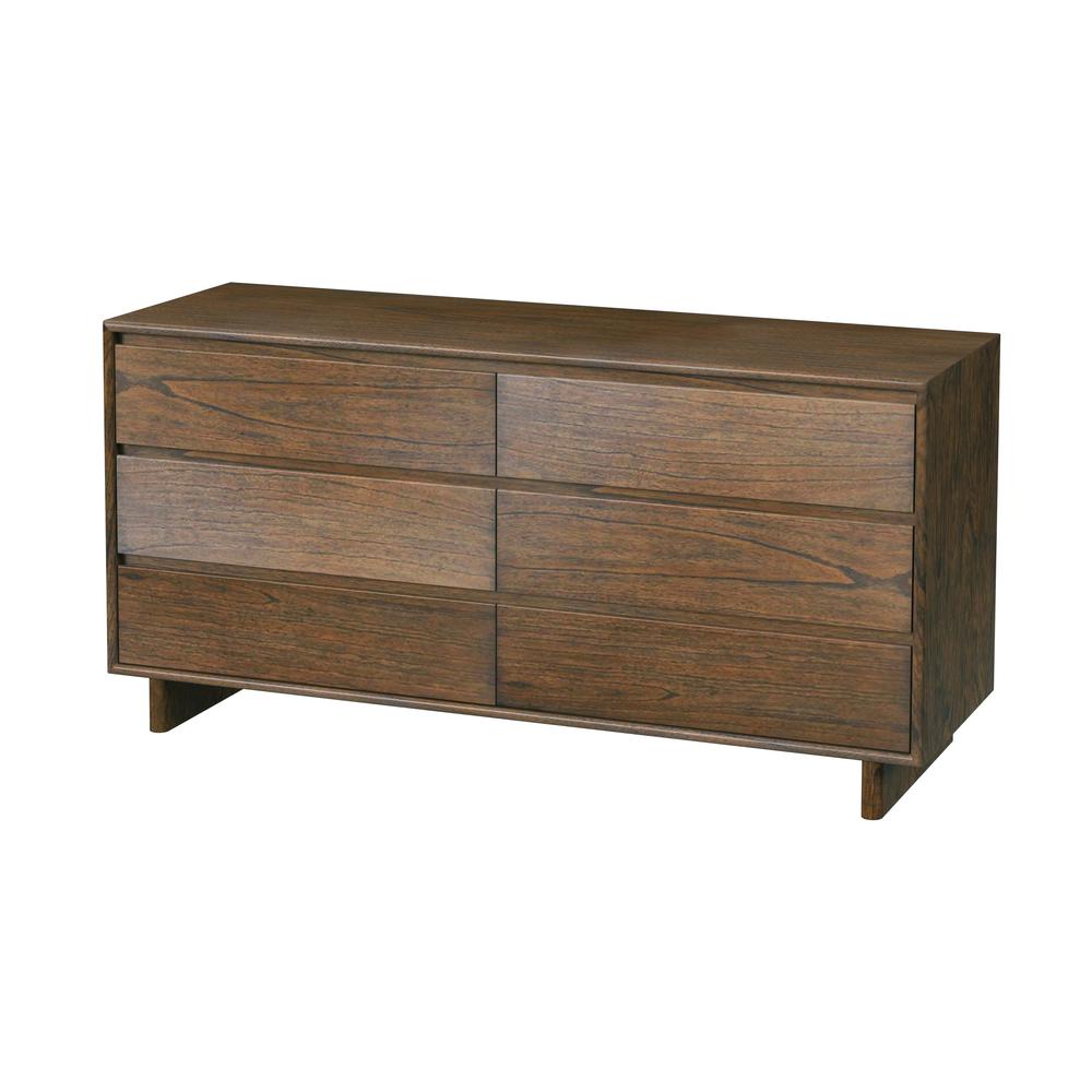 Company Halmstad Wood Panel 6 Drawer Dresser, Brown. Picture 1