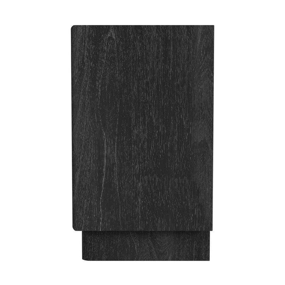 Company Halmstad Wood Panel 2 Drawer Nightstand, Black. Picture 3