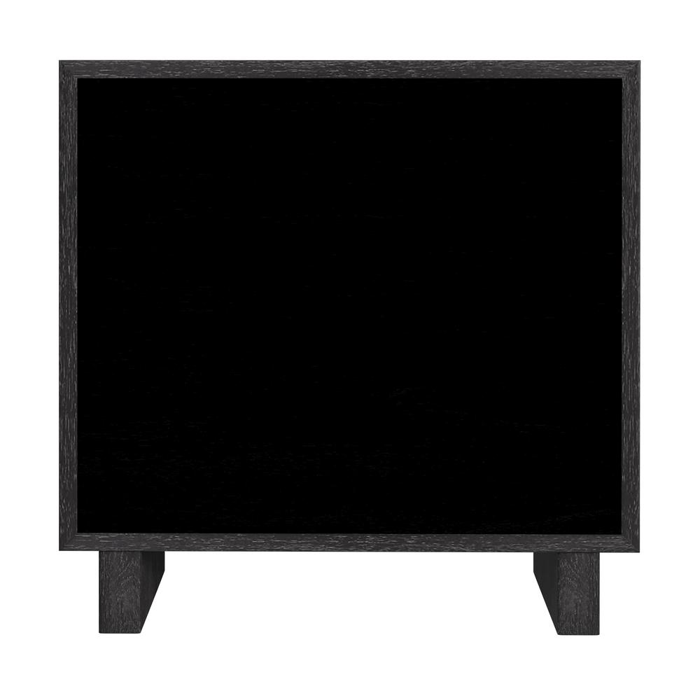 Company Halmstad Wood Panel 2 Drawer Nightstand, Black. Picture 4