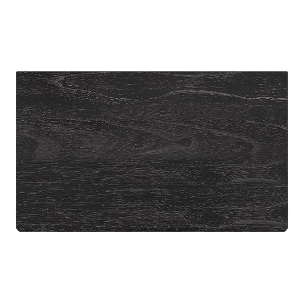 Company Halmstad Wood Panel 2 Drawer Nightstand, Black. Picture 5