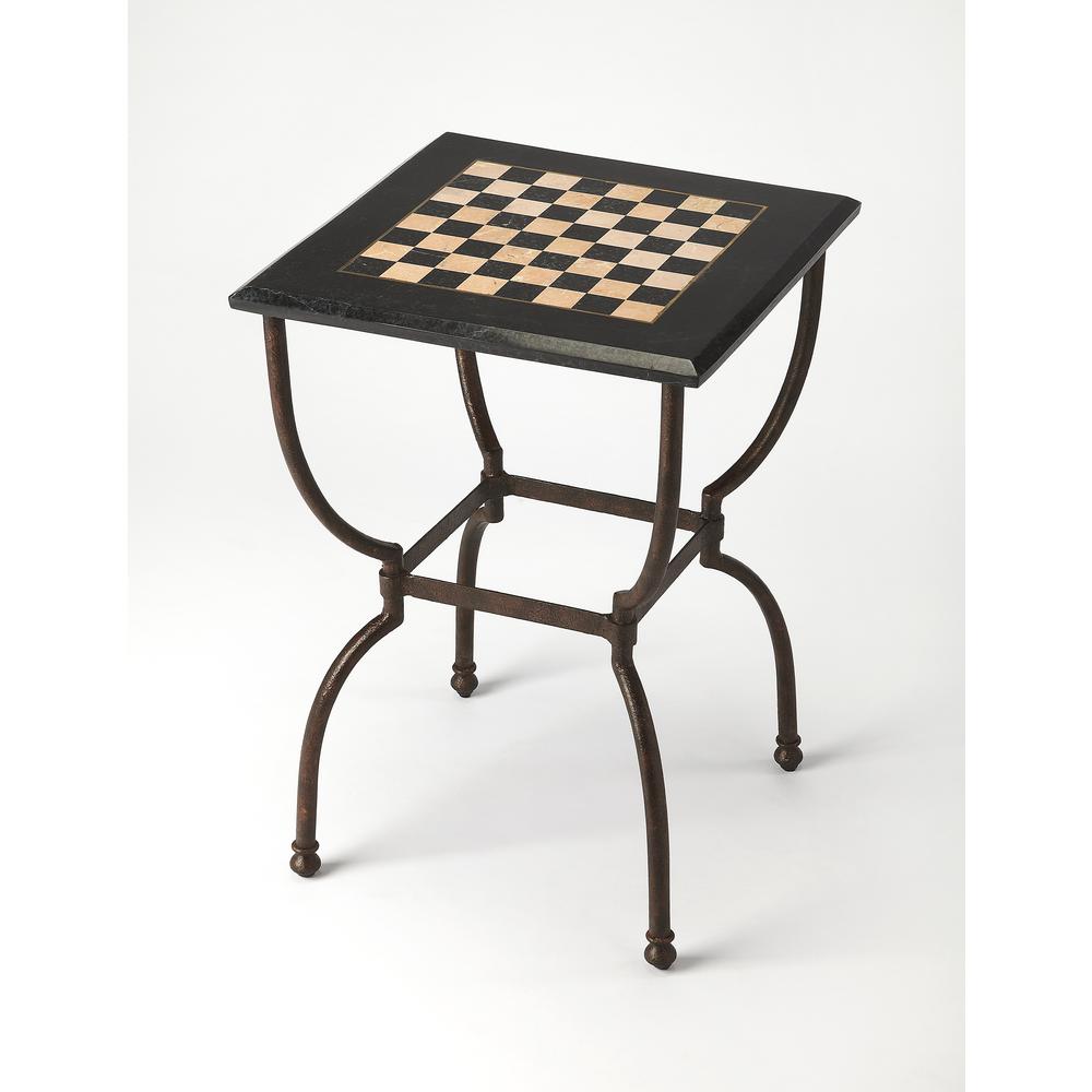 Company Frankie Fossil Stone Game Table, Multi-Color. Picture 1