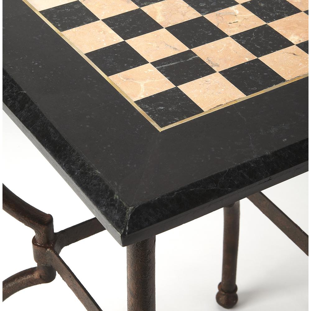 Company Frankie Fossil Stone Game Table, Multi-Color. Picture 3