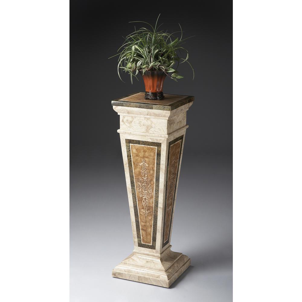 Company Augustus Etched Fossil Stone Pedestal, Assorted. Picture 2
