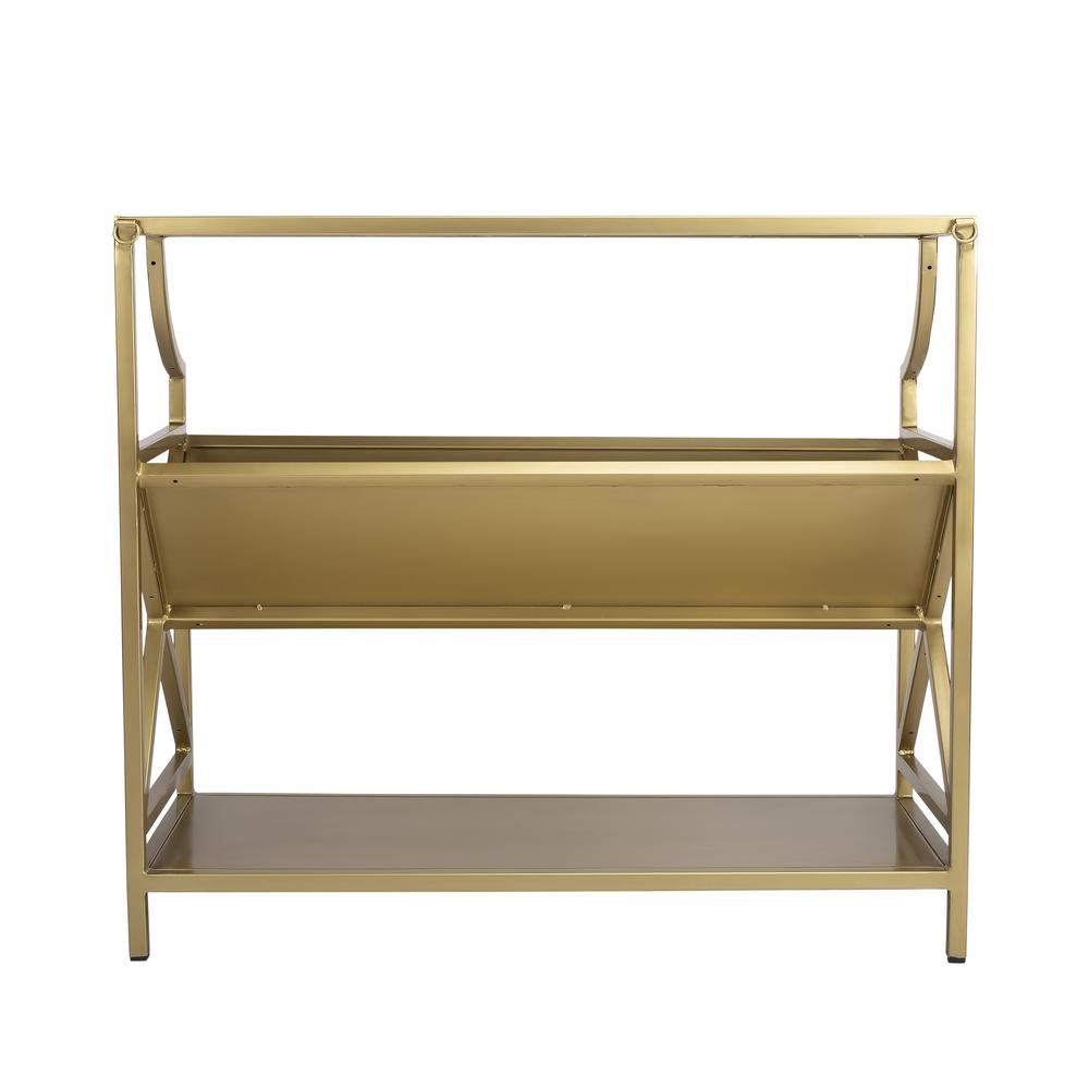 Company Keats Library 2 Tier 36"W Bookcase, Gold. Picture 6