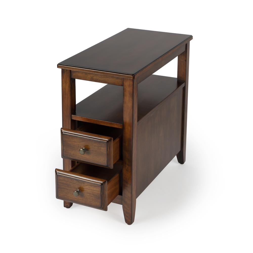 Company Marcus Side Table with Storage, Medium Brown. Picture 2