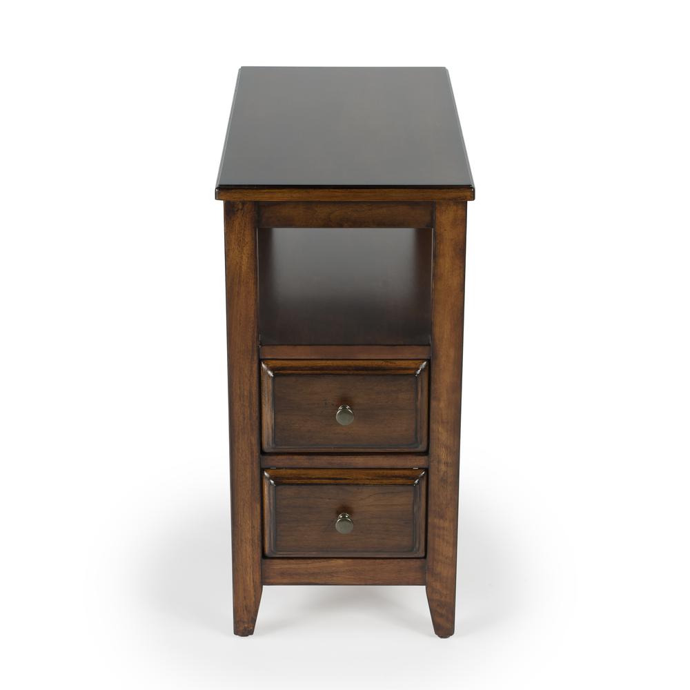Company Marcus Side Table with Storage, Medium Brown. Picture 3