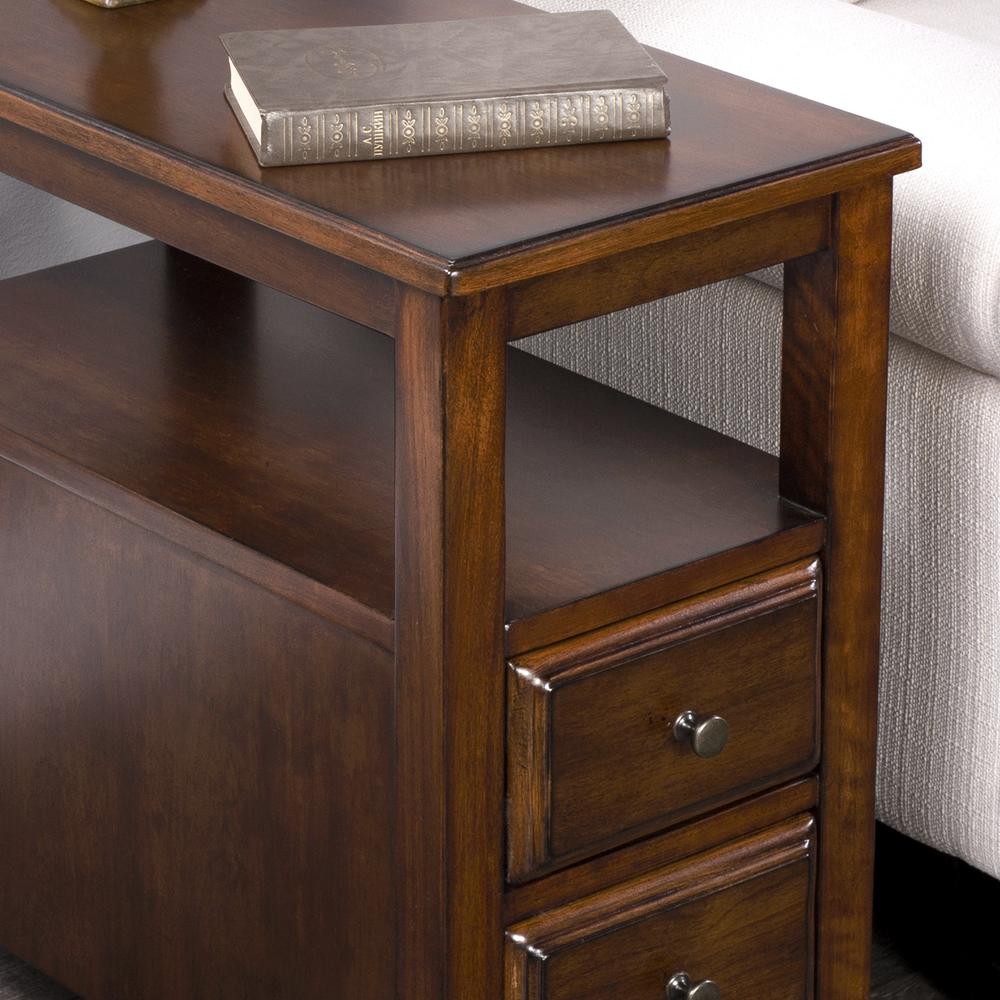 Company Marcus Side Table with Storage, Medium Brown. Picture 11