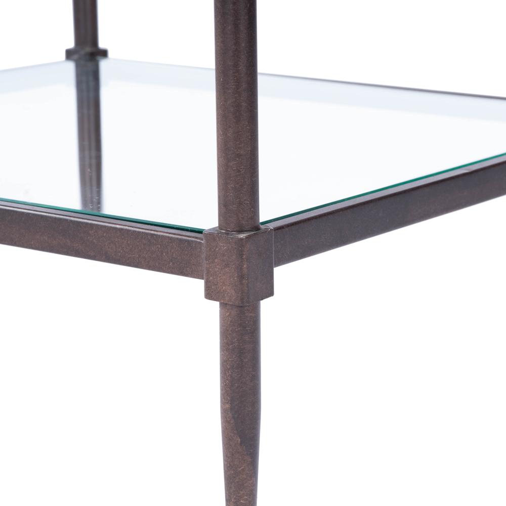 Company Peninsula Metal & Glass Side Table, Bronze. Picture 7