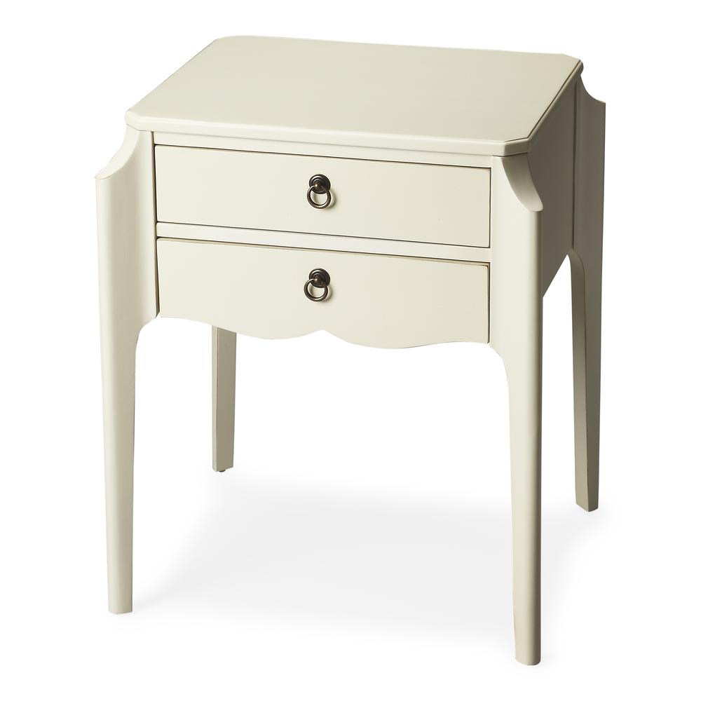 Wilshire Glossy White Accent Table, Glossy White. Picture 2