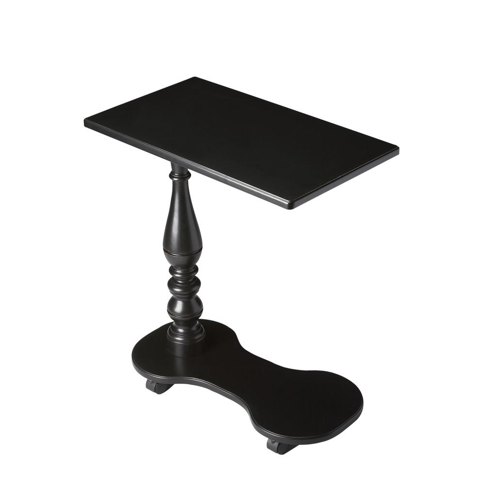 Mabry Black Licorice Mobile Tray Table, Black Licorice. Picture 2
