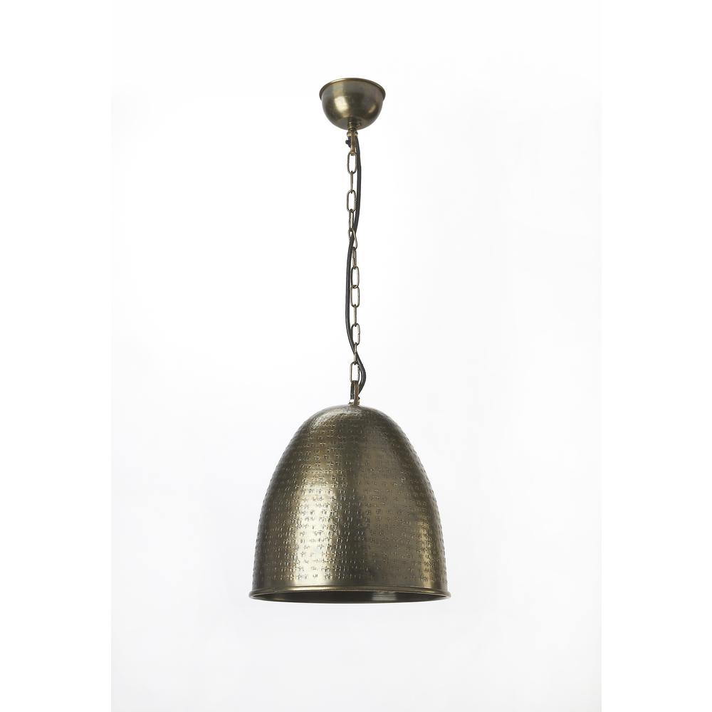 Company Archie 1 Light Hammered Dome Pendant, Gold. Picture 1