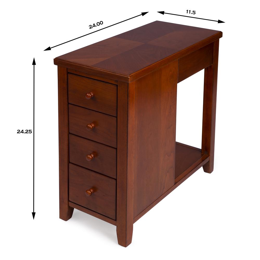 Company Kelton 4 Drawer Side Table, Medium Brown. Picture 8