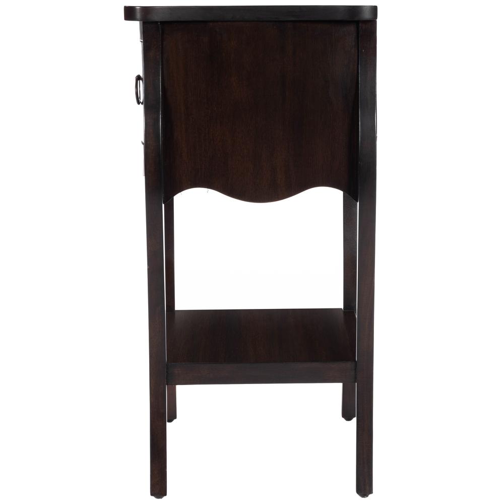 Company Rochelle 1 Drawer Nightstand, Dark Brown. Picture 3