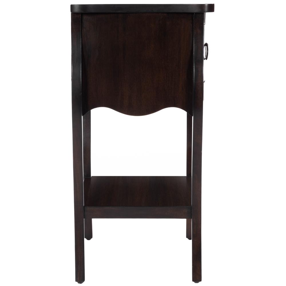 Company Rochelle 1 Drawer Nightstand, Dark Brown. Picture 5