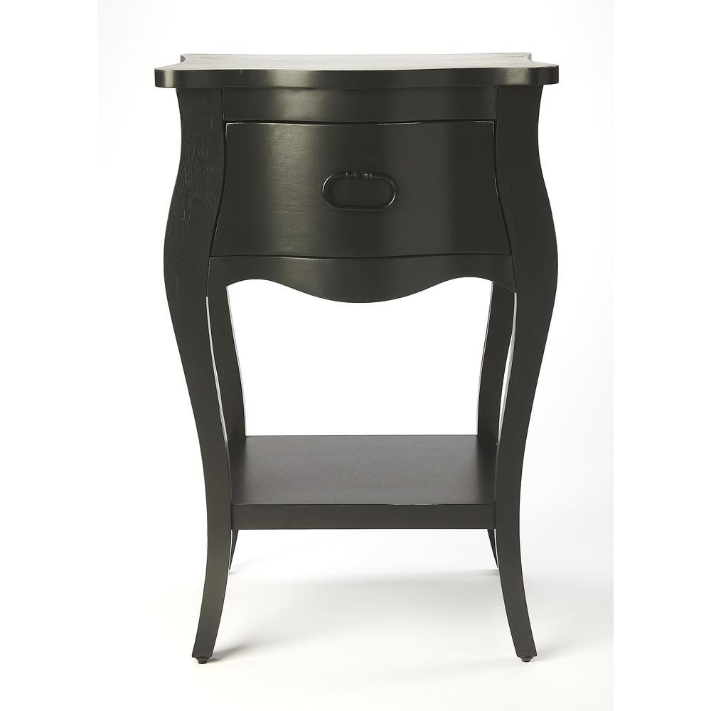 Company Rochelle 1 Drawer Nightstand, Black. Picture 2
