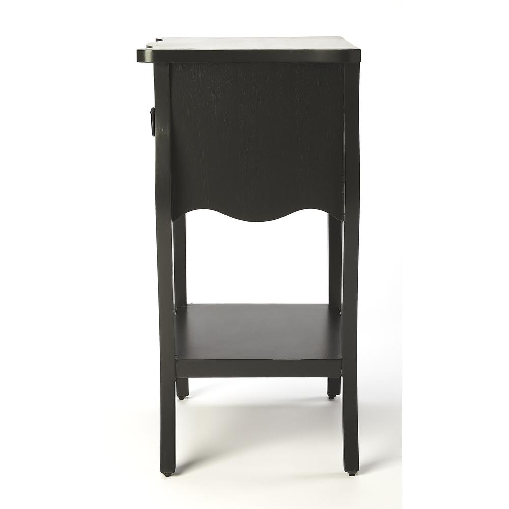 Company Rochelle 1 Drawer Nightstand, Black. Picture 3