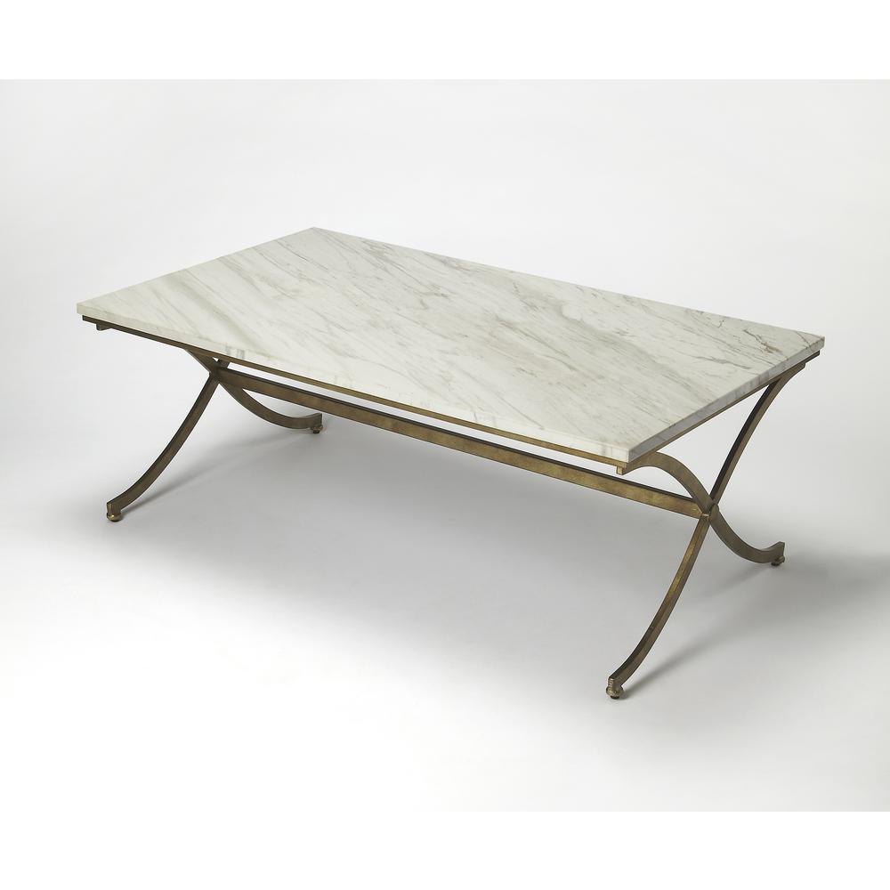 Company Pamina Marble Coffee Table, Gold. Picture 1