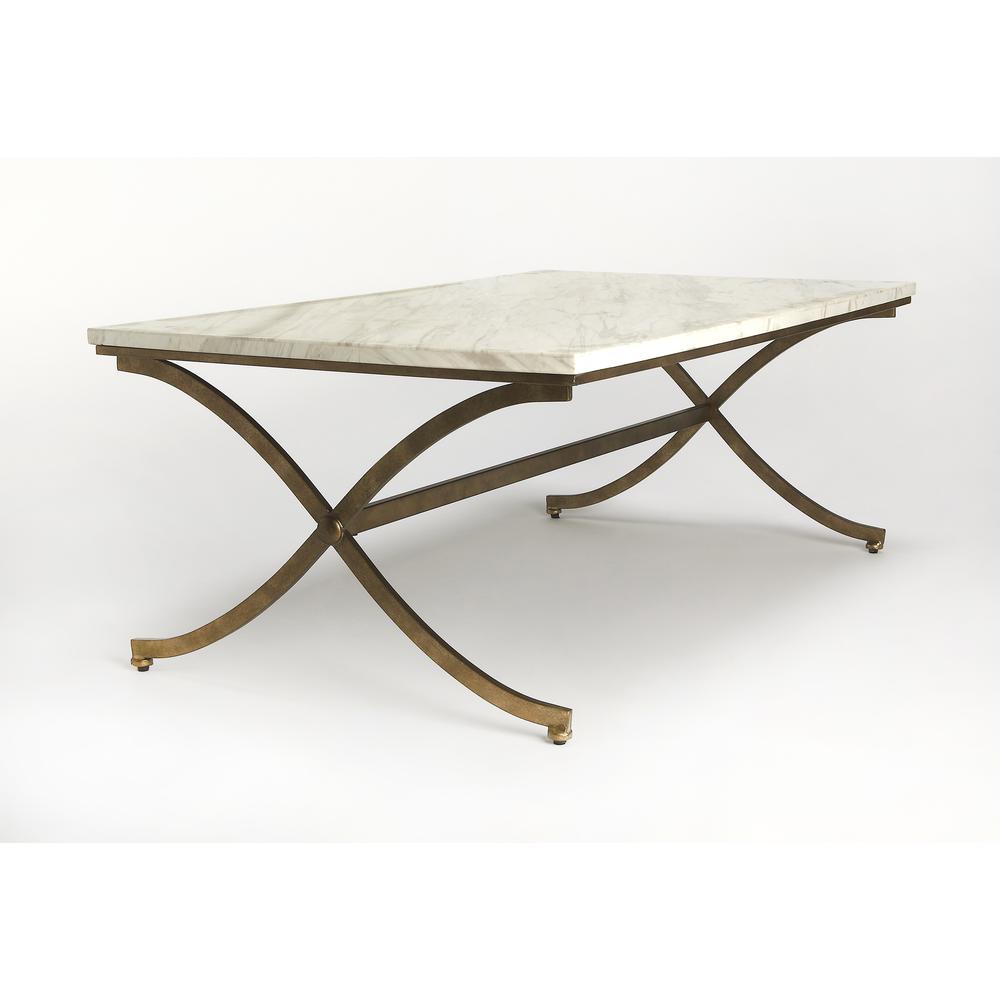 Company Pamina Marble Coffee Table, Gold. Picture 2