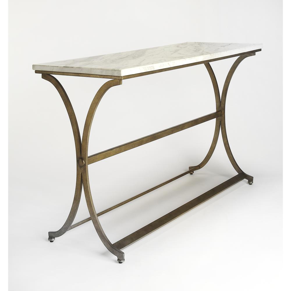 Company Pamina Marble Console Table, Gold. Picture 2