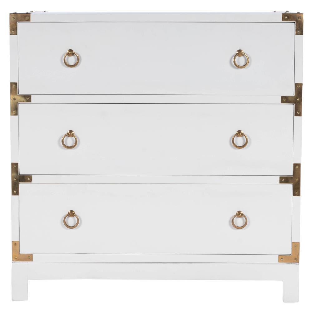 Company Forster Campaign 3 Drawer Dresser, White. Picture 2